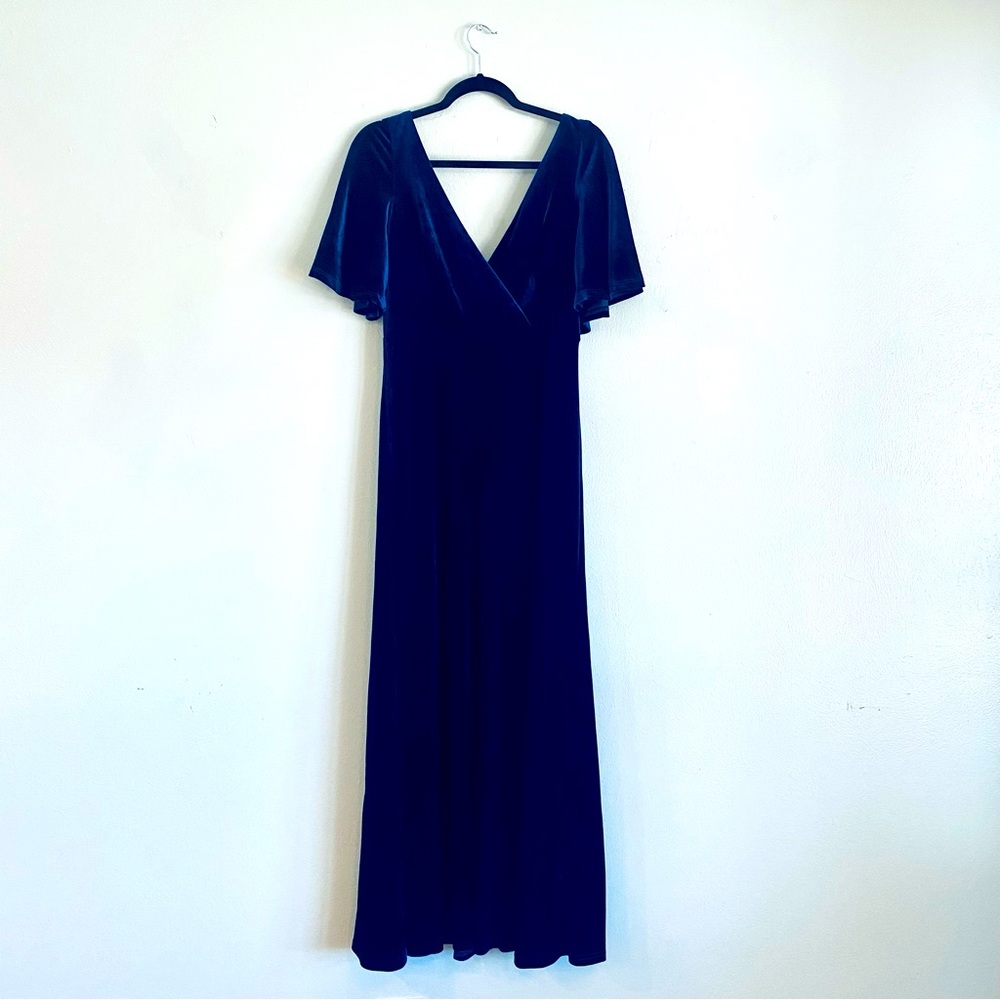 Everpretty Velvet Midnight Blue Dress Size 10